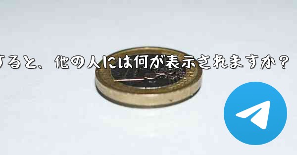 Telegram を「Nobody」に設定すると、他の人には何が表示されますか？