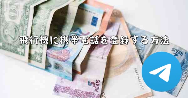 飛行機に携帯電話を登録する方法