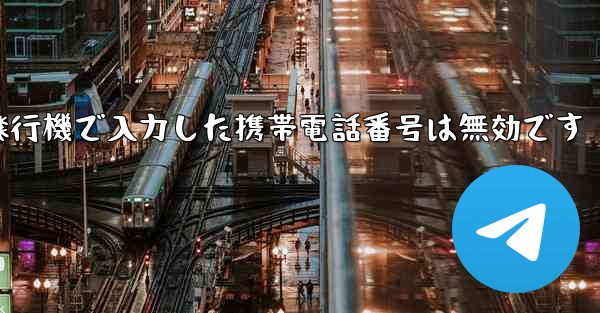 紙飛行機で入力した携帯電話番号は無効です