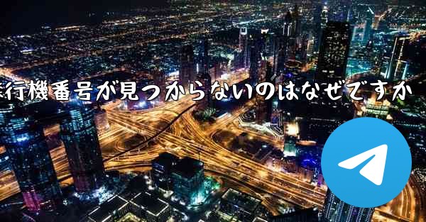 飛行機番号が見つからないのはなぜですか