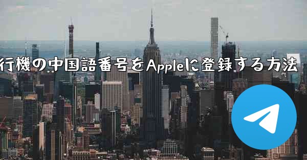 紙飛行機の中国語番号をAppleに登録する方法
