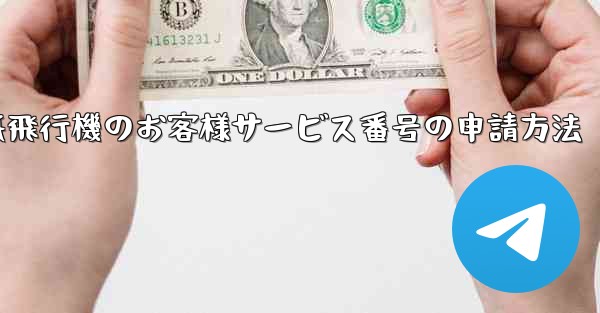 紙飛行機のお客様サービス番号の申請方法