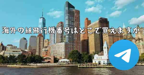 海外の紙飛行機番号はどこで買えますか