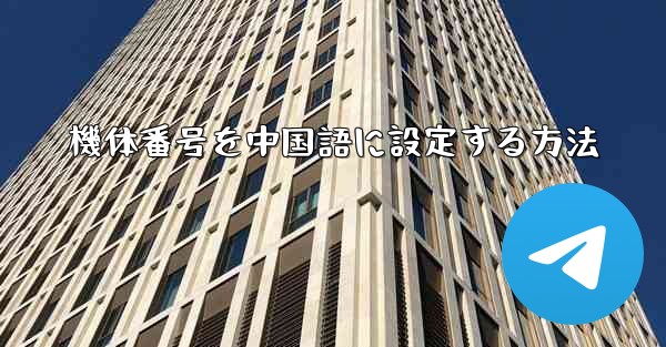 機体番号を中国語に設定する方法