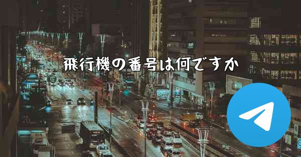 飛行機の番号は何ですか