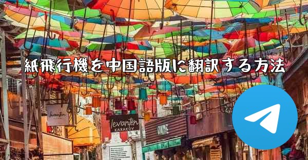 紙飛行機を中国語版に翻訳する方法