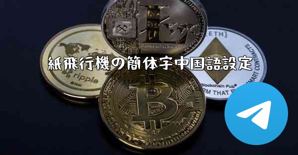 紙飛行機の簡体字中国語設定