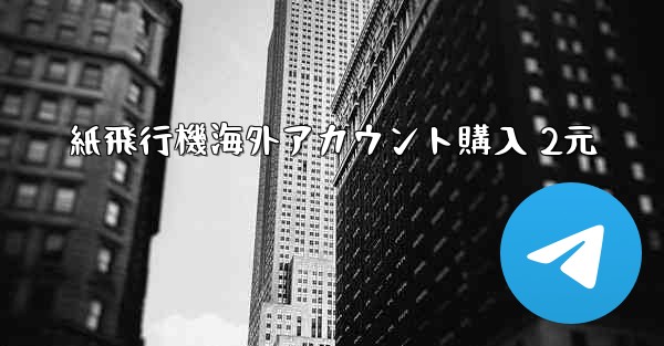 紙飛行機海外アカウント購入 2元