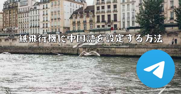 紙飛行機に中国語を設定する方法