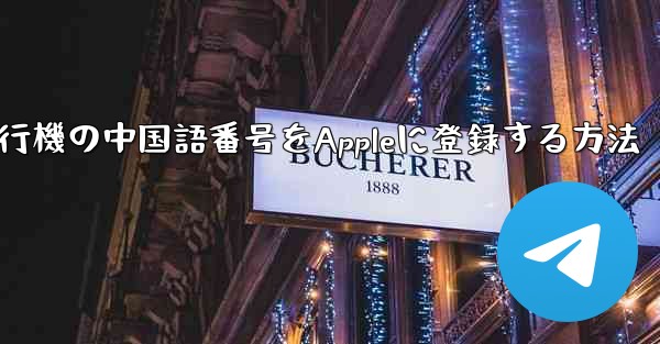 紙飛行機の中国語番号をAppleに登録する方法