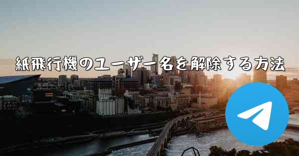 紙飛行機のユーザー名を解除する方法