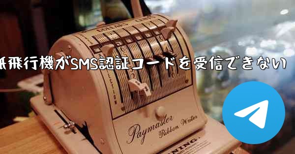 紙飛行機がSMS認証コードを受信できない