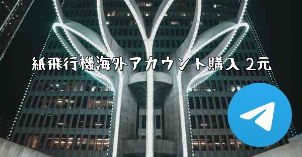 紙飛行機海外アカウント購入 2元