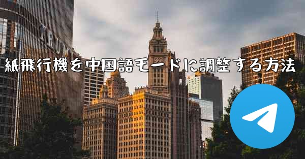 紙飛行機を中国語モードに調整する方法