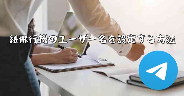 紙飛行機のユーザー名を設定する方法