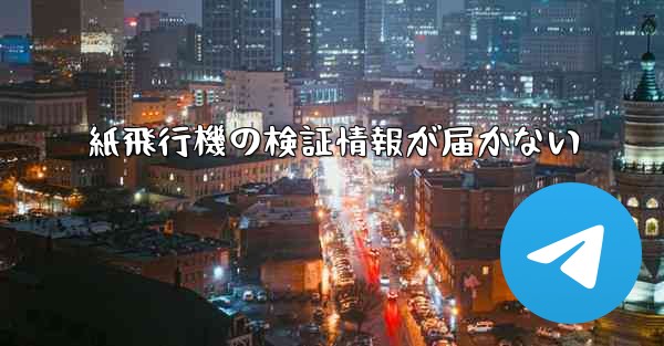 紙飛行機の検証情報が届かない