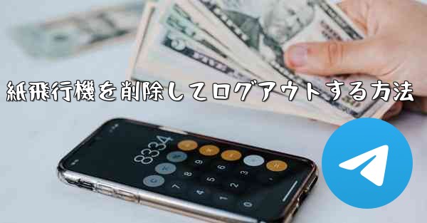 紙飛行機を削除してログアウトする方法
