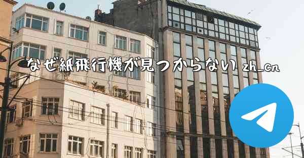 なぜ紙飛行機が見つからない zh_cn