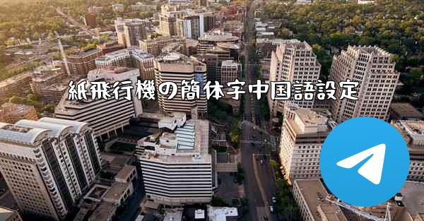 紙飛行機の簡体字中国語設定