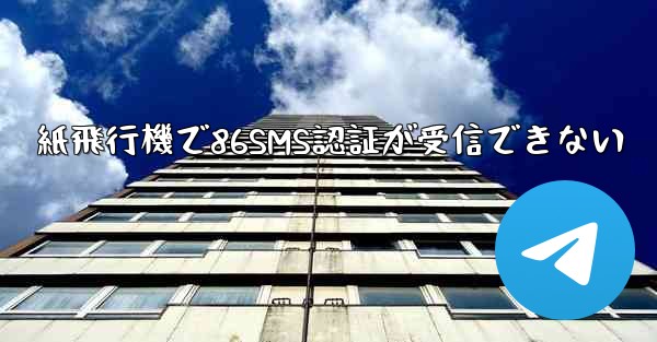 紙飛行機で86SMS認証が受信できない