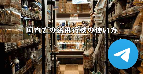 国内での紙飛行機の使い方
