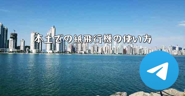 本土での紙飛行機の使い方
