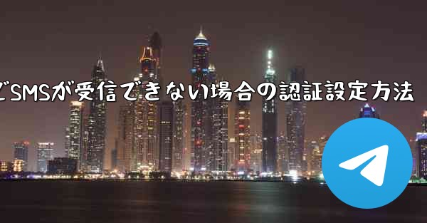 紙飛行機でSMSが受信できない場合の認証設定方法