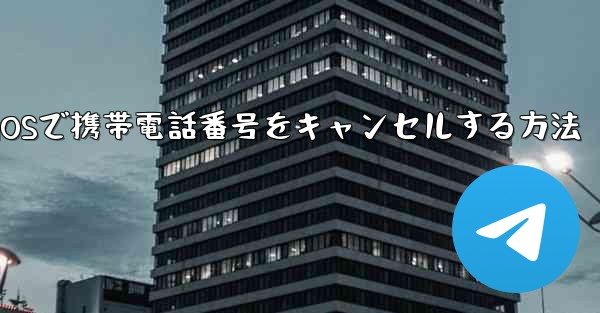 Paper Plane iOSで携帯電話番号をキャンセルする方法