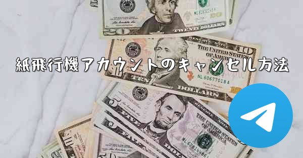 紙飛行機アカウントのキャンセル方法