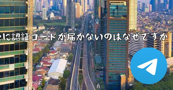 紙飛行機テレジェラムに登録した後に認証コードが届かないのはなぜですか