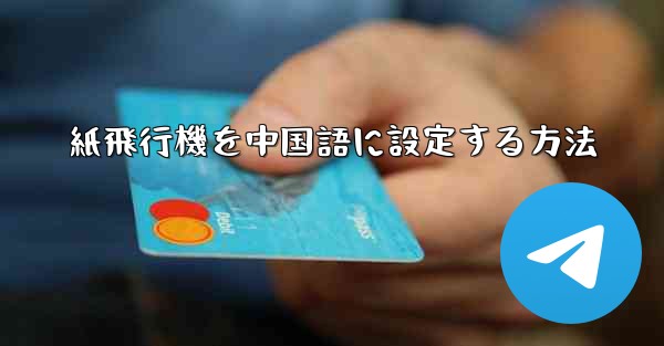 紙飛行機を中国語に設定する方法