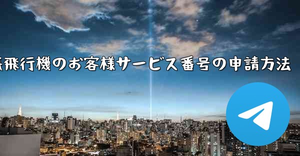 紙飛行機のお客様サービス番号の申請方法