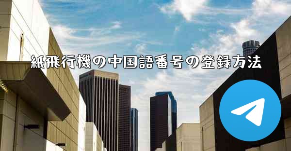 紙飛行機の中国語番号の登録方法