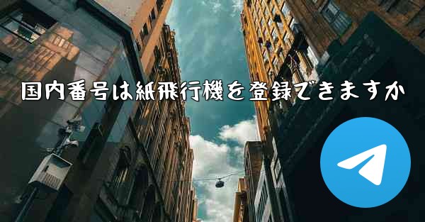 国内番号は紙飛行機を登録できますか