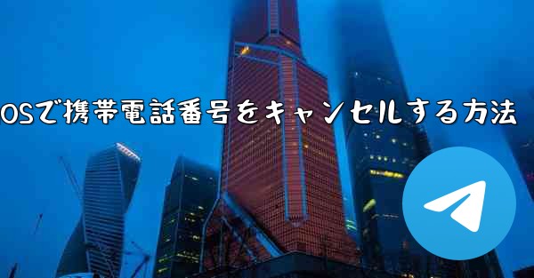 Paper Plane iOSで携帯電話番号をキャンセルする方法