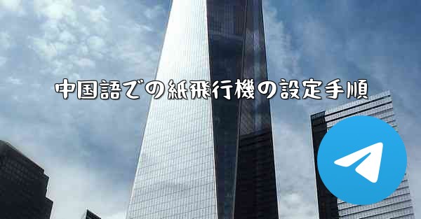 中国語での紙飛行機の設定手順