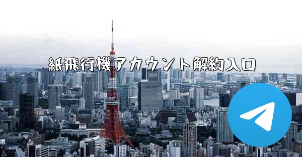 紙飛行機アカウント解約入口