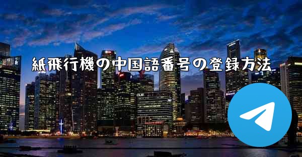 紙飛行機の中国語番号の登録方法