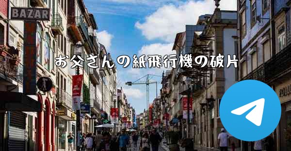 お父さんの紙飛行機の破片