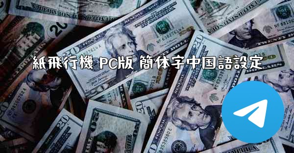 紙飛行機 PC版 簡体字中国語設定