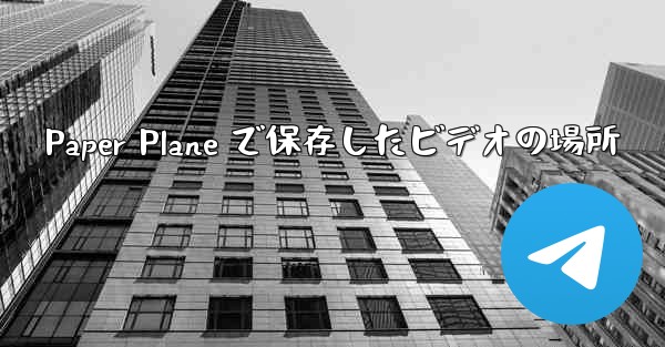 Paper Plane で保存したビデオの場所