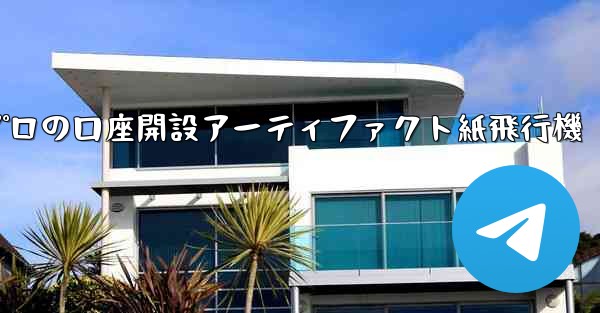 プロの口座開設アーティファクト紙飛行機