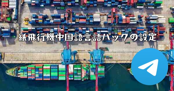 紙飛行機中国語言語パックの設定