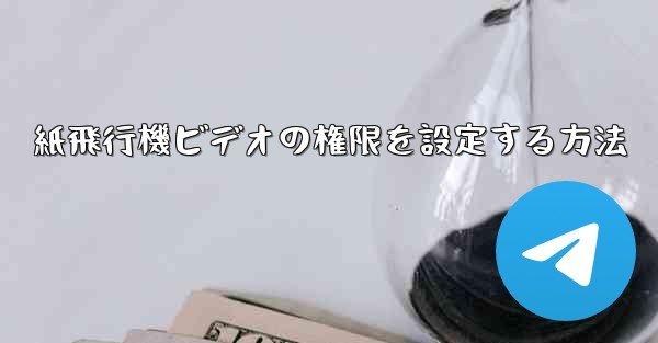 紙飛行機ビデオの権限を設定する方法