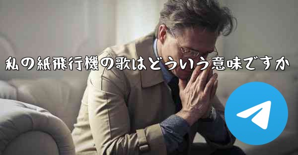 私の紙飛行機の歌はどういう意味ですか