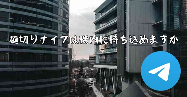 麺切りナイフは機内に持ち込めますか