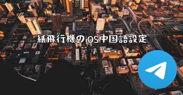 紙飛行機のiOS中国語設定