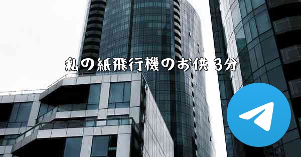 私の紙飛行機のお供 3分