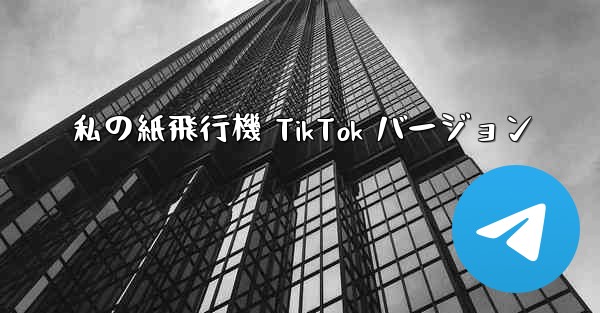 私の紙飛行機 TikTok バージョン