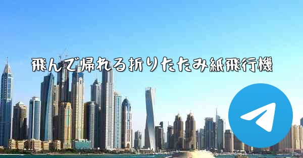 飛んで帰れる折りたたみ紙飛行機